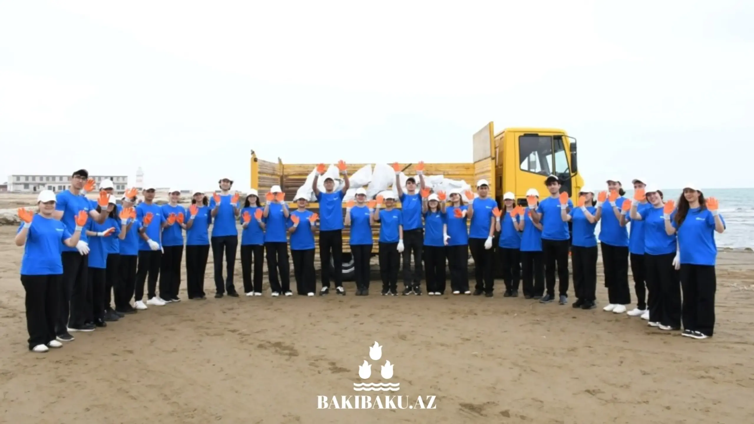 yay mövsümü ərəfəsində təmizlik işləri, çimərlik, Xəzər rayonu, təmizlik işləri