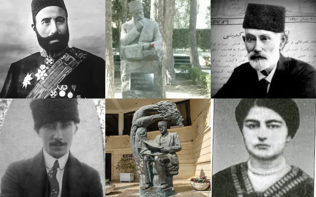 Zərdabi özü özünə elçilik etdi, Həsən bəy Zərdabi, Hənifə xanım Abayeva, Əkinçi, Əkinçi qəzeti, Hacı Zeynalabdin Tağıyev, Millət atası