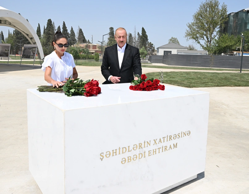 Gәncә Memorial Kompleksində, İlham Əliyev, Mehriban Əliyeva, Gәncә Memorial Kompleksi