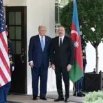 Trampla görüşündən fotolar, İlham Əliyev, Donald Tramp