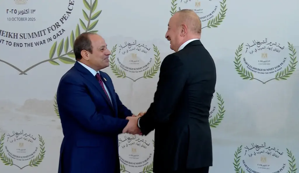 İlham Əliyev Yaxın Şərq Sülh Sammitində, İlham Əliyev, Yaxın Şərq Sülh Sammiti, Misir Ərəb Respublikası