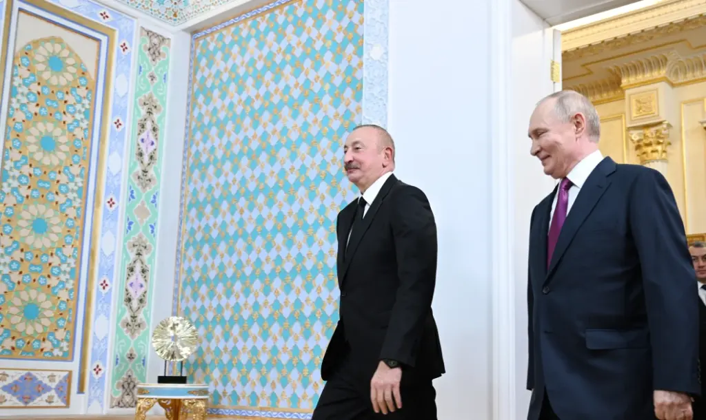 Prezident İlham Əliyevin Rusiya Prezidenti Vladimir Putin ilə təkbətək görüşü, İlham Əliyev, Vladimir Putin