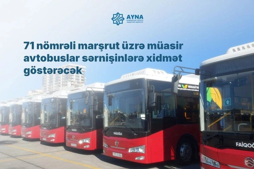 71 nömrəli marşrut, Avtobus, AYNA,