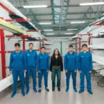 Leyla Əliyeva Mingəçevirdə yerləşən avarçəkmə bazasında, Leyla Əliyeva, Mingəçevir şəhəri, "Kür" Olimpiya Tədris-İdman Mərkəzi