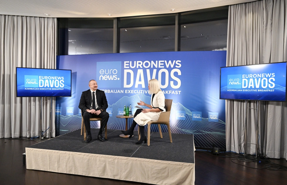 İlham Əliyev Davosda, İlham Əliyev, Davos, "Euronews"