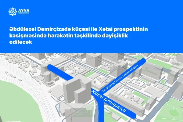 Dəmirçizadə küçəsi ilə Xətai prospektinin kəsişməsi, Dəmirçizadə küçəsi, Xətai prospekti