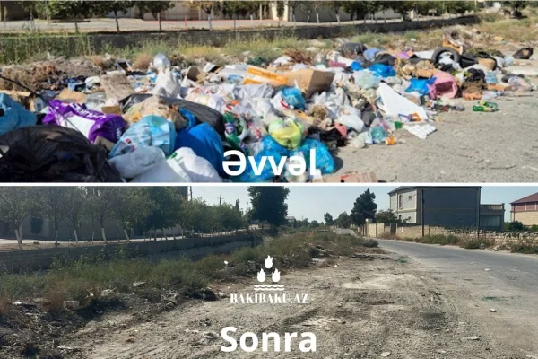 Binəqədidə zibillik, Binəqədi rayonu, Novxanı-Görədil yolu, Zibillik