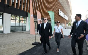 Prezident İlham Əliyev və birinci xanım Mehriban Əliyeva Gəncə şəhər stadionunda, İlham Əliyev, Mehriban Əliyeva, Fərid Qayıbov, Gəncə şəhər stadionu, III MDB Oyunları, Gəncə