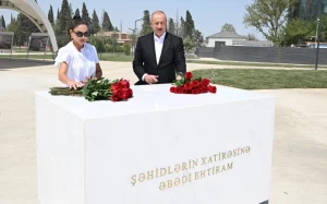 Gәncә Memorial Kompleksində, İlham Əliyev, Mehriban Əliyeva, Gәncә Memorial Kompleksi