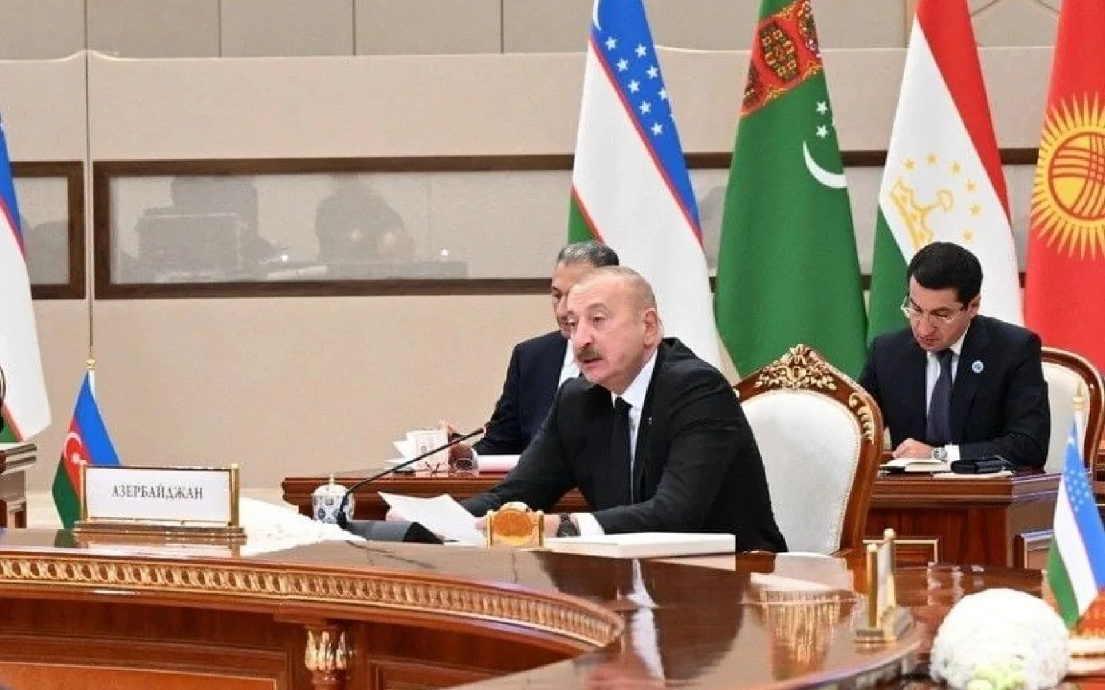 İlham Əliyev Mərkəzi Asiya Dövlət Başçılarının 7-ci Məşvərət Görüşünün iclasında, İlham Əliyev, Mərkəzi Asiya Dövlət Başçılarının 7-ci Məşvərət Görüşü