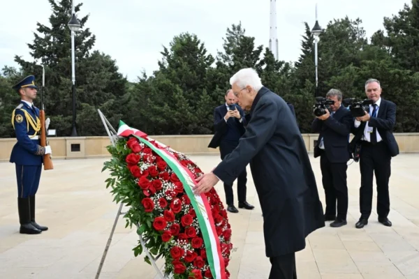 İtaliya prezidenti Bakıda, İtaliya, Sercio Mattarella, Şəhidlər xiyabanı