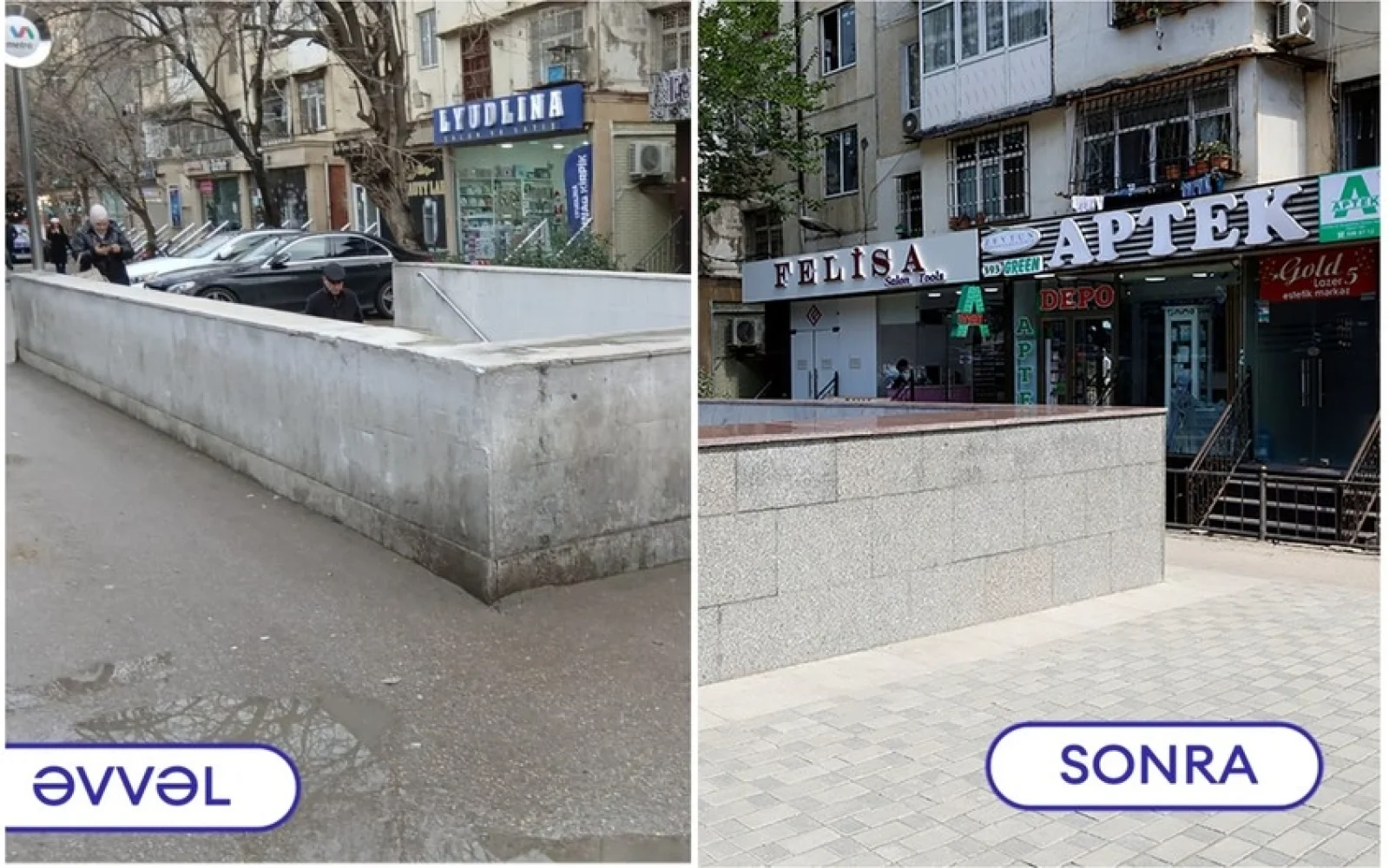 “Memar Əcəmi” metrostansiyasındakı keçiddə, “Memar Əcəmi” metrostansiyası, Bakı Metropoliteni