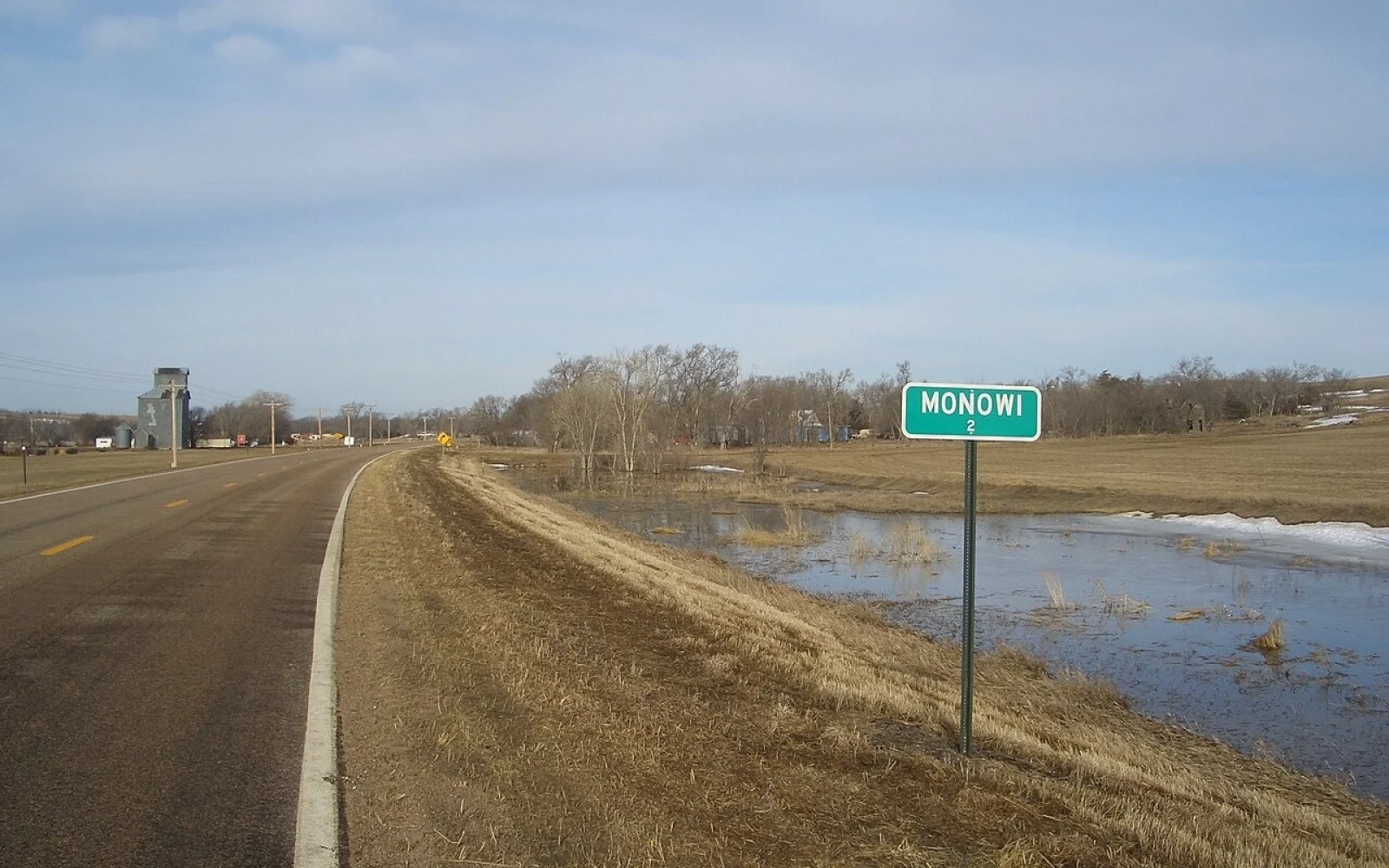 Yalnız bir sakini olan şəhər, ABŞ, Nebraska, Monovi