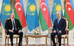 Kasım-Jomart Tokayev ilə təkbətək görüş, İlham Əliyev, Kasım-Jomart Tokayev, Qazaxıstan, Astana