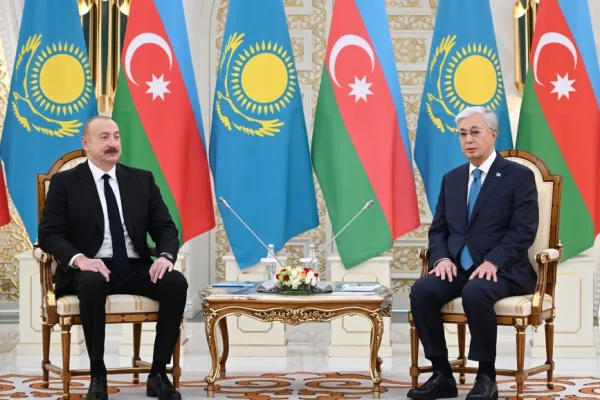 Kasım-Jomart Tokayev ilə təkbətək görüş, İlham Əliyev, Kasım-Jomart Tokayev, Qazaxıstan, Astana