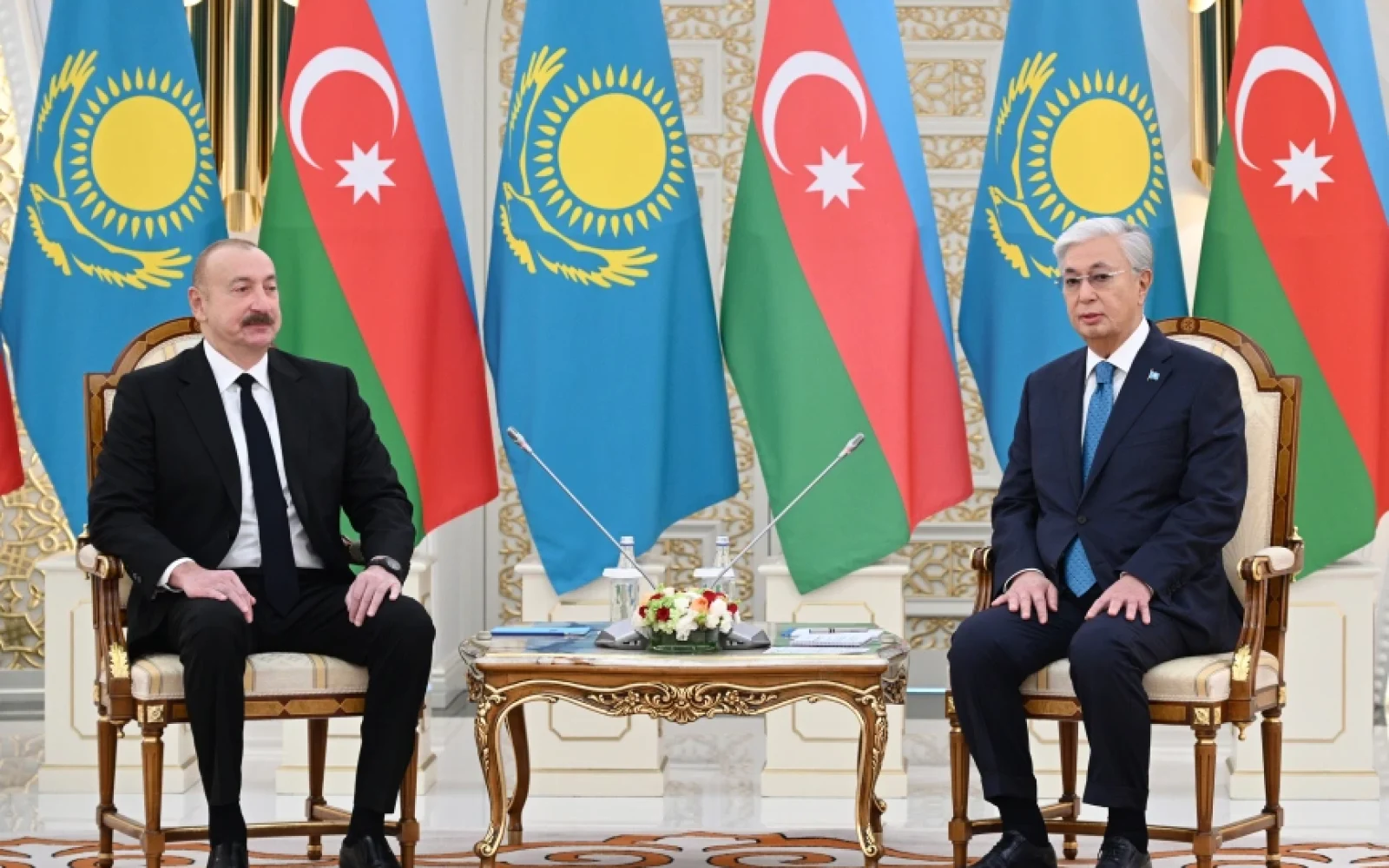 Kasım-Jomart Tokayev ilə təkbətək görüş, İlham Əliyev, Kasım-Jomart Tokayev, Qazaxıstan, Astana