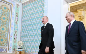 Prezident İlham Əliyevin Rusiya Prezidenti Vladimir Putin ilə təkbətək görüşü, İlham Əliyev, Vladimir Putin