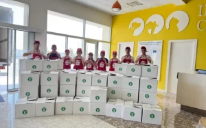 Yevlaxda ailələrə qurban payları, Qurban Bayramı, Qurban payı, Yevlax, Bizim Mətbəx, Leyla Əliyeva
