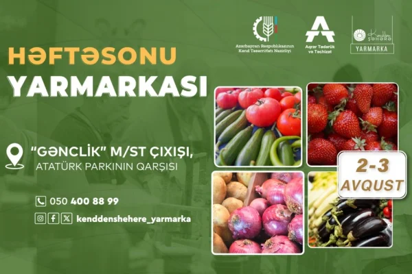 “Kənddən Şəhərə” yarmarkası, “Kənddən Şəhərə”, yarmarka, Kənd Təsərrüfatı Nazirliyi